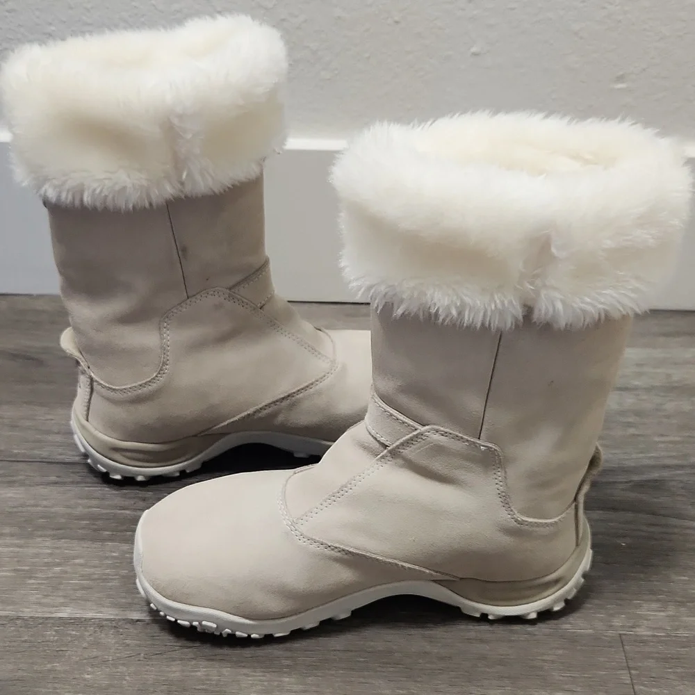 Salomon Lhasa Suede Contagrip Buckle Women's Cream Winter Boots